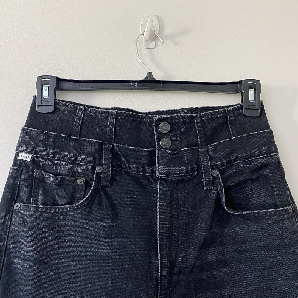 Citizens of Humanity Sidney Corset Straight Cropped Leg Jeans 27 Washed Black - Picture 6 of 16